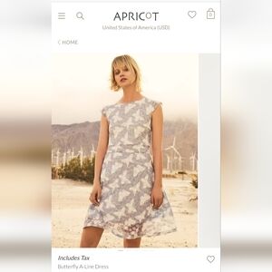 A-line Dress, Apricot, size UK 10, Euro S